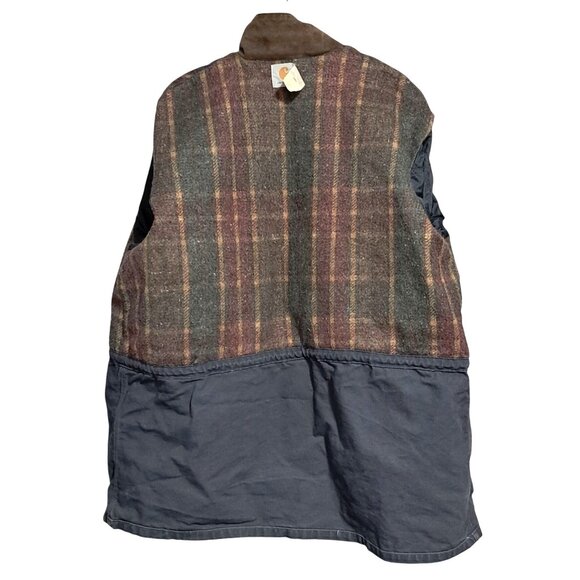 Vintage Carhartt Jacket Coat Rancher Chore Flannel Blanket Lined Work Mens Size - Picture 5 of 15